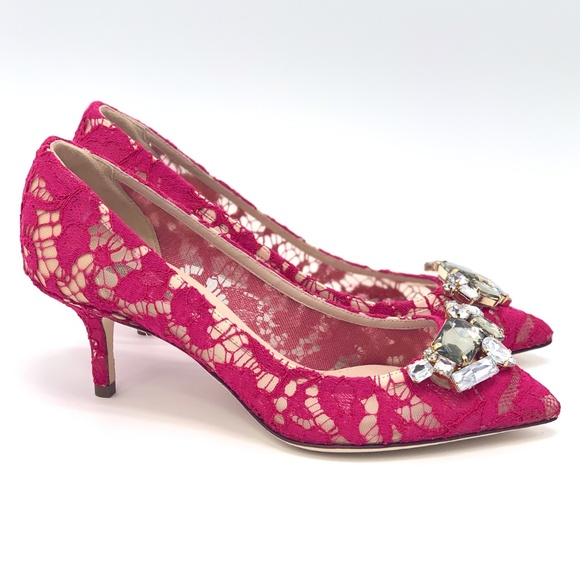 NIB DOLCE & GABBANA Bellucci Pink Crystal Pumps - Picture 3 of 8